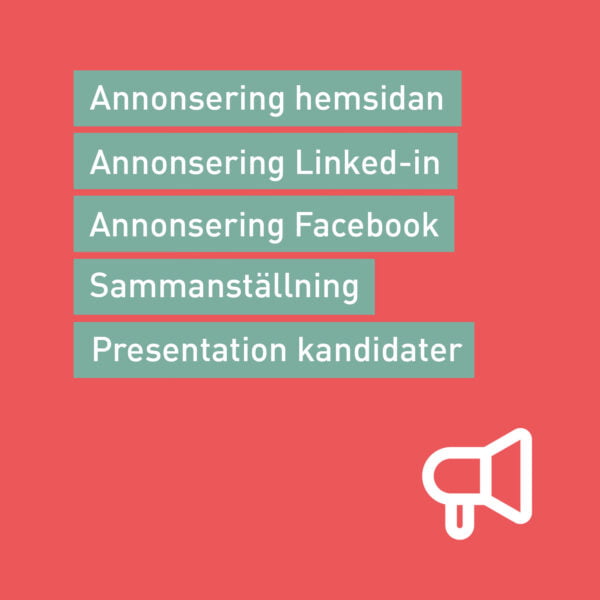 Huvudverket search process annonsering & rekrytering. Long-list kandidater inom ekonomi, finans, bank, besöksnäring, kommunikation & interim
