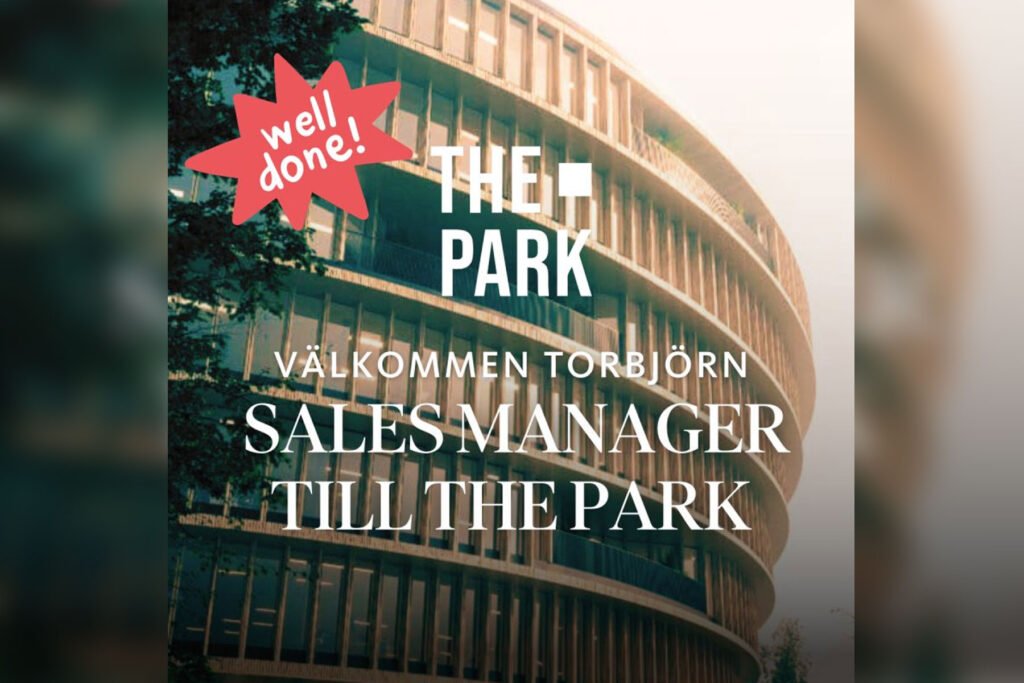 Sales manager till the Park Huvudverket rekrytering